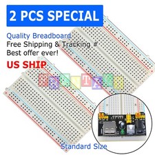 2X Mini 400 Points Prototype PCB Solderless Breadboard Protoboard 