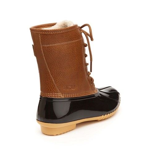 JBU by Jambu Womens Maplewood Faux Leather Lace-Up Rain Boots Shoes BHFO 5365 - Picture 2 of 7