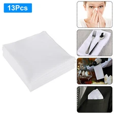 13x Handkerchiefs, 100% Cotton Classic Pocket Hankies, White Hanky for Men Women