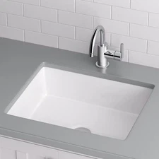 Miseno MNO1713BWH 20"X16" Rectangular Undermount Bathroom Sink w/Overflow-White