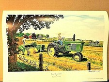 SONNENBERG JOHN DEERE PRINT "LONG GREEN LINE" - JD 3020 BALING - PRINT ONLY