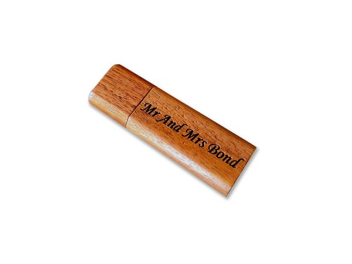Personalised gift wedding wooden laser engraved 16GB usb stick flash drive - 第 6/6 張圖片