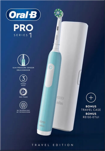 Oral-B Pro 1 Series Travel Edition elektrische Zahnbürste Timer 3 Modi 3D Techno - Bild 4 von 4
