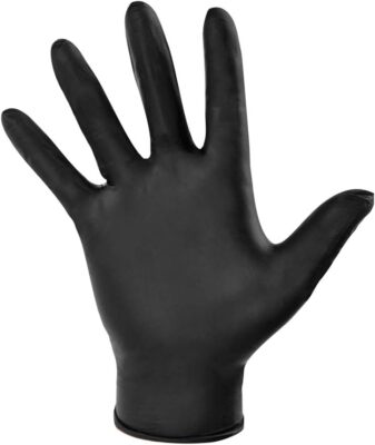 100 SCHWARZE EINWEG VINYL HANDSCHUHE PUDER- & LATEXFREIE LEBENSMITTEL Tattoo S/M/L/XL 1000