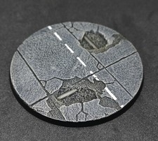 90mm resin base Concrete industrial for Warhammer 40k Dreadnought unpainted