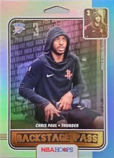 2019 Hoops Back Stage Pass#2 Chris Paul Back Stage Pass Holo Artist Proof /25