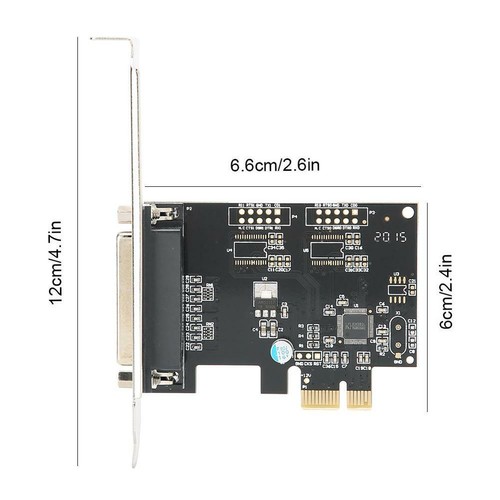 PCI-E Parallel Port DB25 LPT Printer Card Adapter Low Bracket for Win10 - Picture 6 of 12