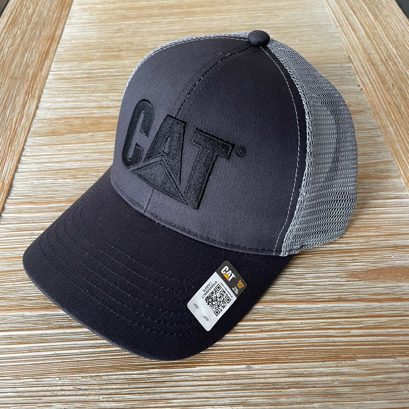 NEW - Caterpillar Cat Equipment Twill / Mesh Hat Cap - Charc