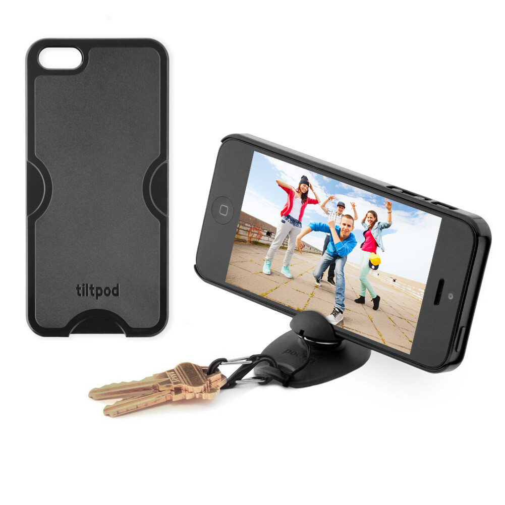 Штатив Tiltpod 4-в-1, чехол для телефона, брелок и подставка для iPhone 5 (черный)