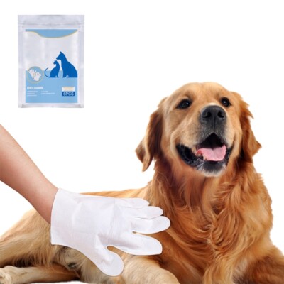 Hygienic Pet Wipes Deodorant for Cleansing Grooming No Rinse Disposable Gloves