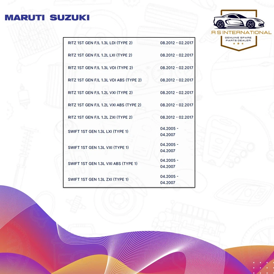 CONJUNTO DE JUNTAS ESFÉRICAS DE SUSPENSÃO MARUTI SUZUKI BALENO RITZ SWIFT SX4 - Imagem 3 de 4