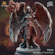 DM Stash Miniature Angel Cleric Elysia Celestial Caster DnD D&D Fantasy RPG 32mm