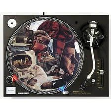 1960s Art Collage #1 JFK Slipmat Turntable 12" LP Record Player DJ Audiophile x1
