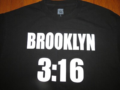 VINTAGE BROOKLYN 3:16 Authentic Stone Cold Steve Austin SZ L Rare T-Shirt WWE