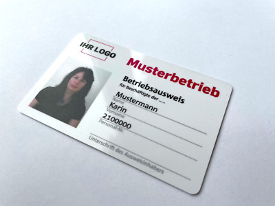 Ausweise Firmenausweis Betriebsausweis individuell bedruckt