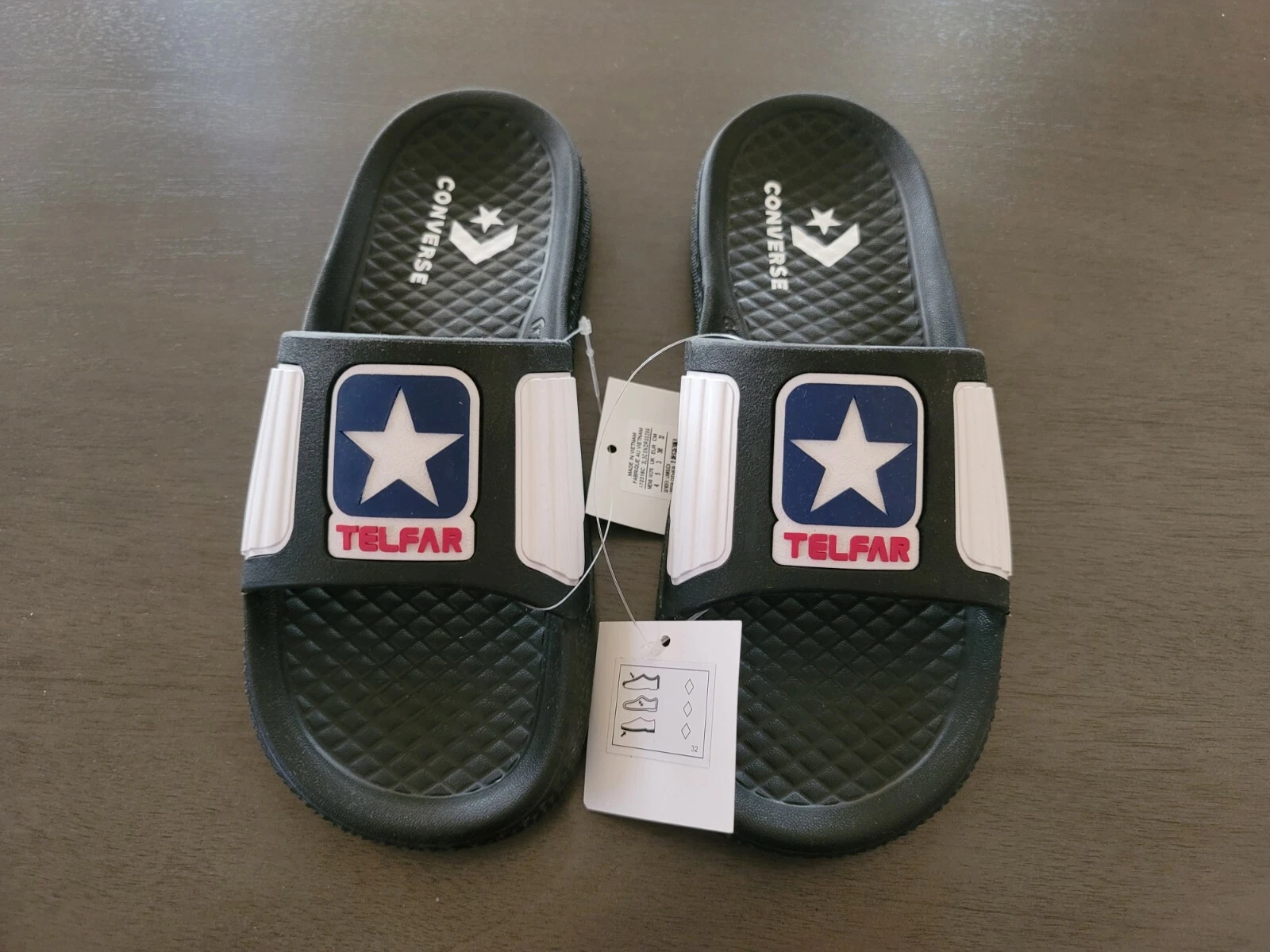 Converse X Telfar Slide nuove con etichette nere (US donna 5 UK taglia 3 EU 36 US uomo 4)