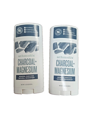 Schmidt's Charcoal Magnesium Enriched Formula Natural Deodorant 2 Pack