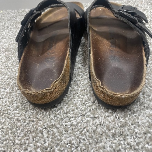 Birkenstock Arizona Sandals Women 40 US 9 Oiled Black Leather Casual Outdoor - Picture 7 of 9