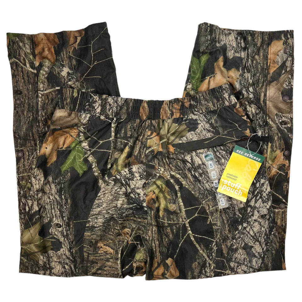 NWT Cabela's Men's Rain Suede Packable Rainwear Hunting Pants Mossy Oak XL - Image 4 of 4