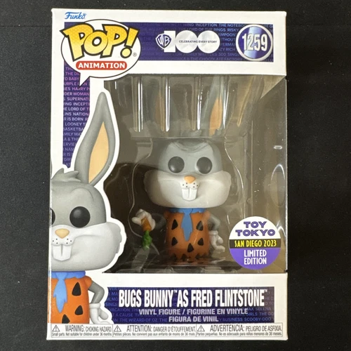 Funko Pop Exclusive Bugs Bunny As Fred Flintstone #1259 SDCC Summer Con 2023