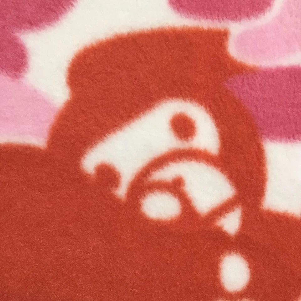 Manta polar BAPE BIG MILO ABC camuflaje rosa A Bathing Ape Foto 3 de 4