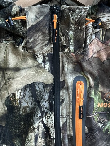 Mossy Oak Men’s Jacket Hoodie Size M Scent Factor Camouflage Hunting Full Zip - Picture 10 of 17