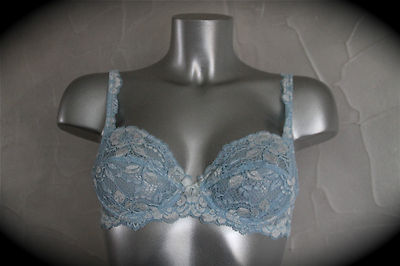 Light Blue Luxurious Silk Lace Bra LISE CHARMEL 85 B Fr Val 115 