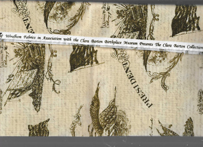 WINDHAM FABRICS PRESENTS CLARA BARTON COLLECTION,PATRIOTIC FA T QUARTER.