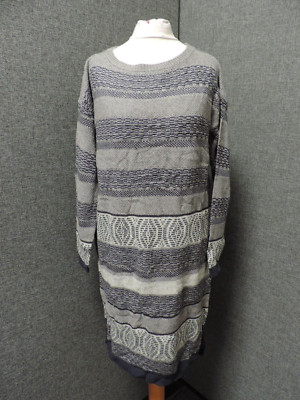 The White Stuff Seafoam Jacquard Dress Suqi Grey UK 10 RRP £65 LN035 HH 02