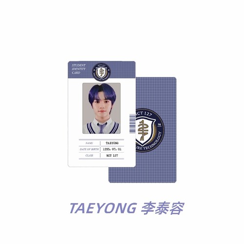 Kpop NCT 127 Dream WayV Back to School Plastic Photocard Student identity Cards - Picture 21 of 26