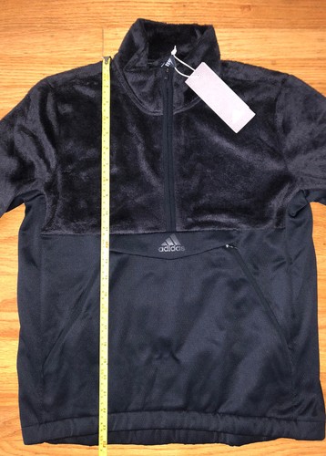 Adidas Women's Fleece Jacket Size Small DZ5780 Black 1/2 Zip Sweatshirt Top NWT - Picture 10 of 11