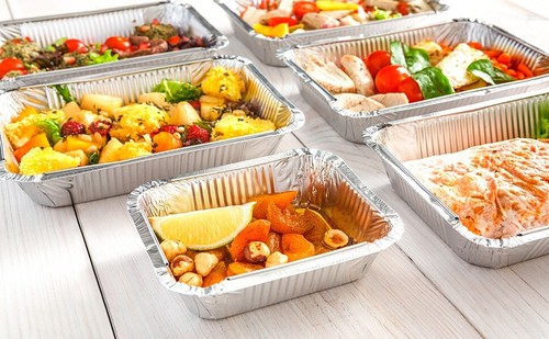 Aluminium foil food containers + lids perfect for home and takeaway use - Picture 10 of 15