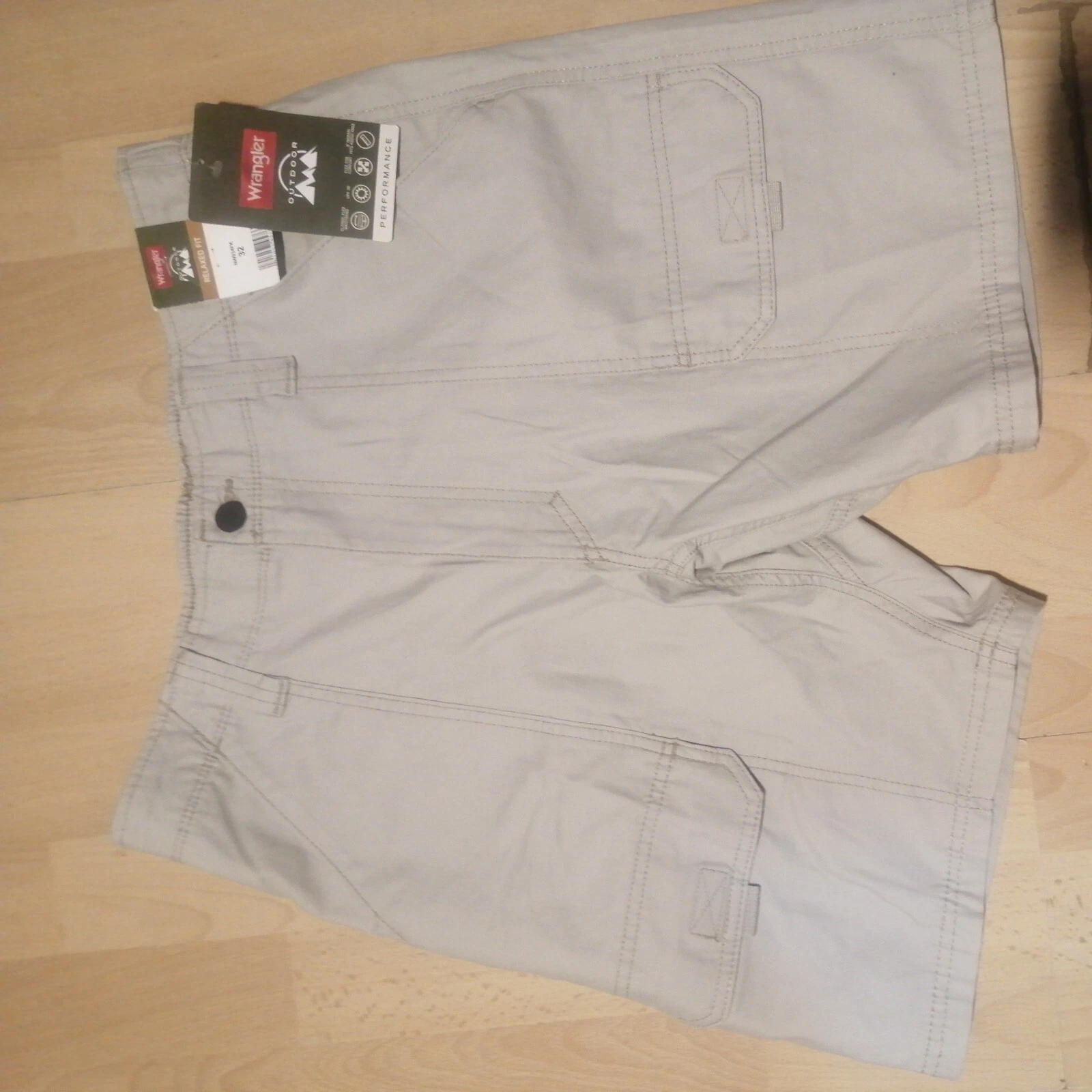 Wrangler Shorts Mens 32 Beige Outdoor Performance Relaxed Quick Dry Chino