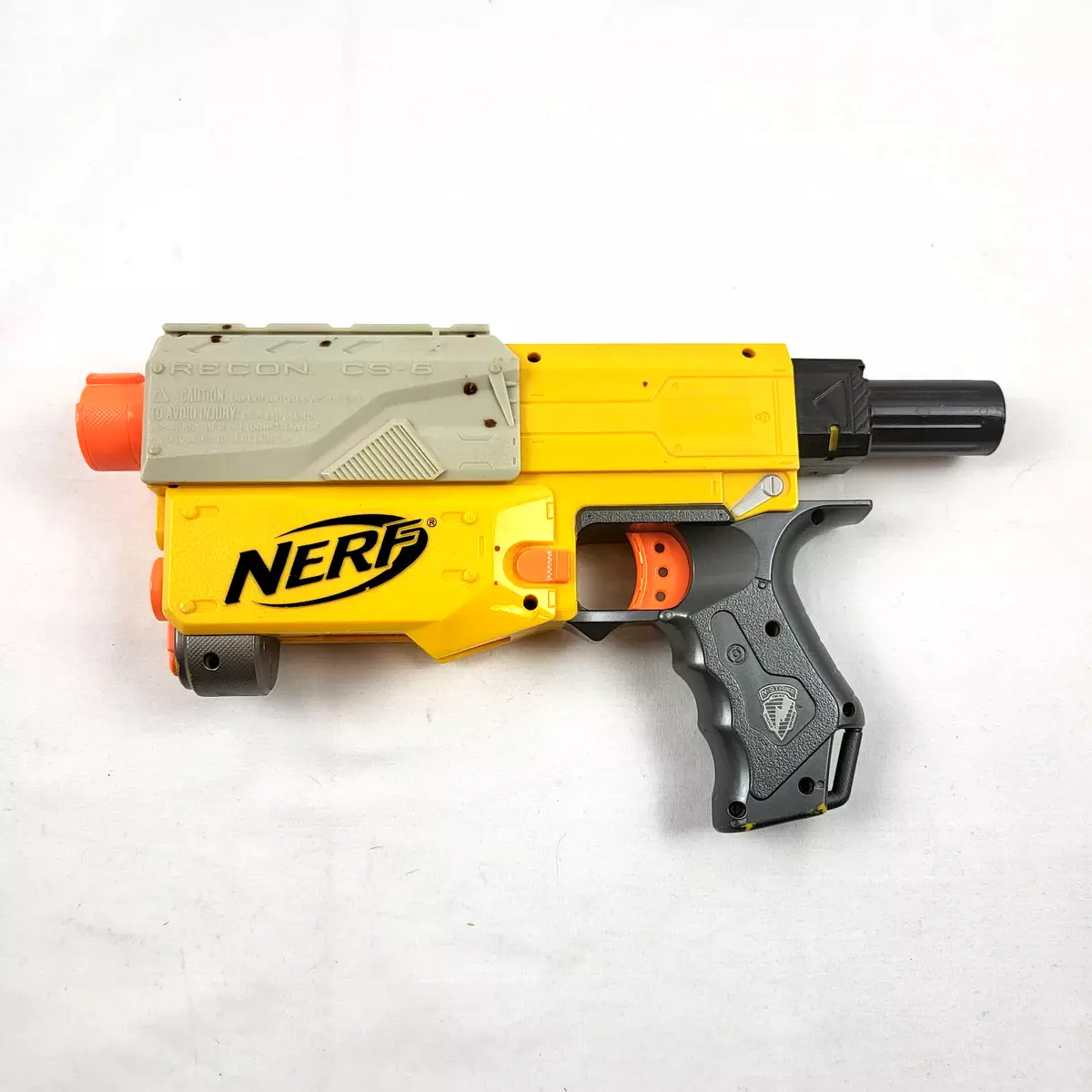 Nerf Blaster N-Force Longshot CS-6 Recon CS-6 Hasbro Yellow 18 Dart Clip 