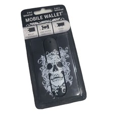 TRENDS International Skull Mobile Wallet 3 in 1 - Wallet, Cord Keeper, And Stand