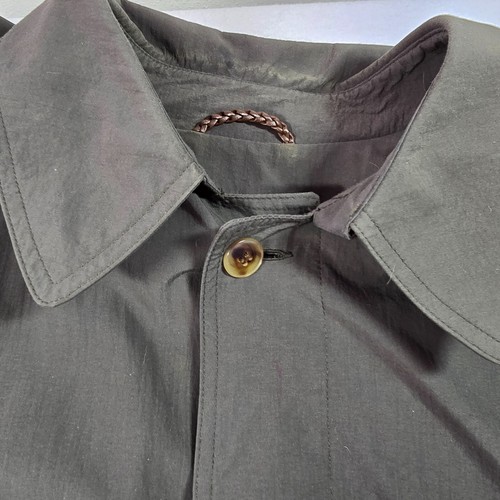 Vintage Eddie Bauer Men M Trench Coat 80s Grunge Streetwear Gorpcore Wool Gray - Picture 23 of 23