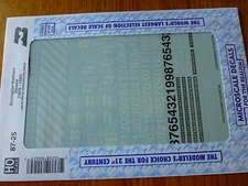 Microscale Decal HO #87-25 Burlington Northern BN Diesels (Green & Black)1970-89