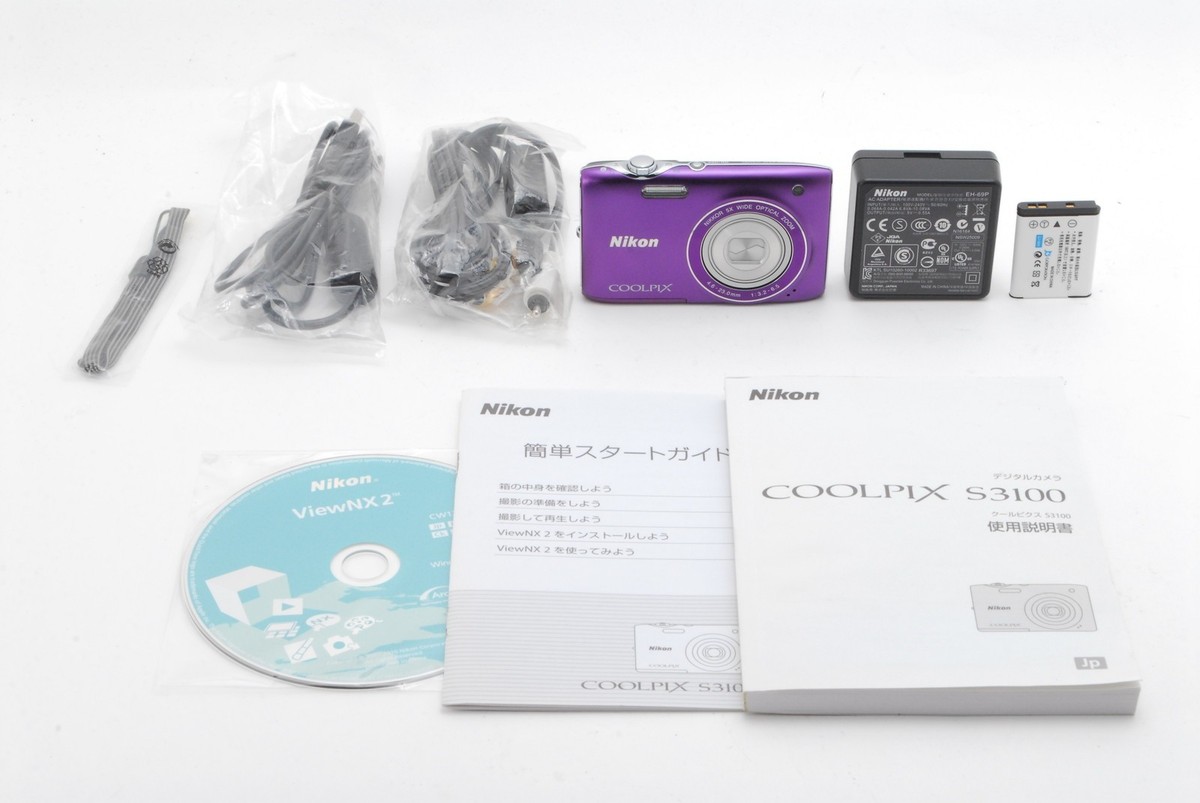 58 Nikon COOLPIX S3100 パープル Amazon.com : Nikon COOLPIX S3100 14 MP Digital Camera with
