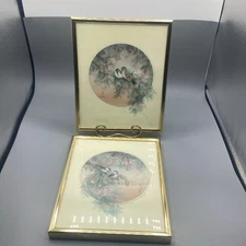 (2) JOHN CHENG FINCHES IN BLOSSOM TREE SIGNED LITHOGRAPHS Limited Ed.-10.5x8.5in
