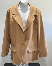 Women  s Brown Blazer Jacket