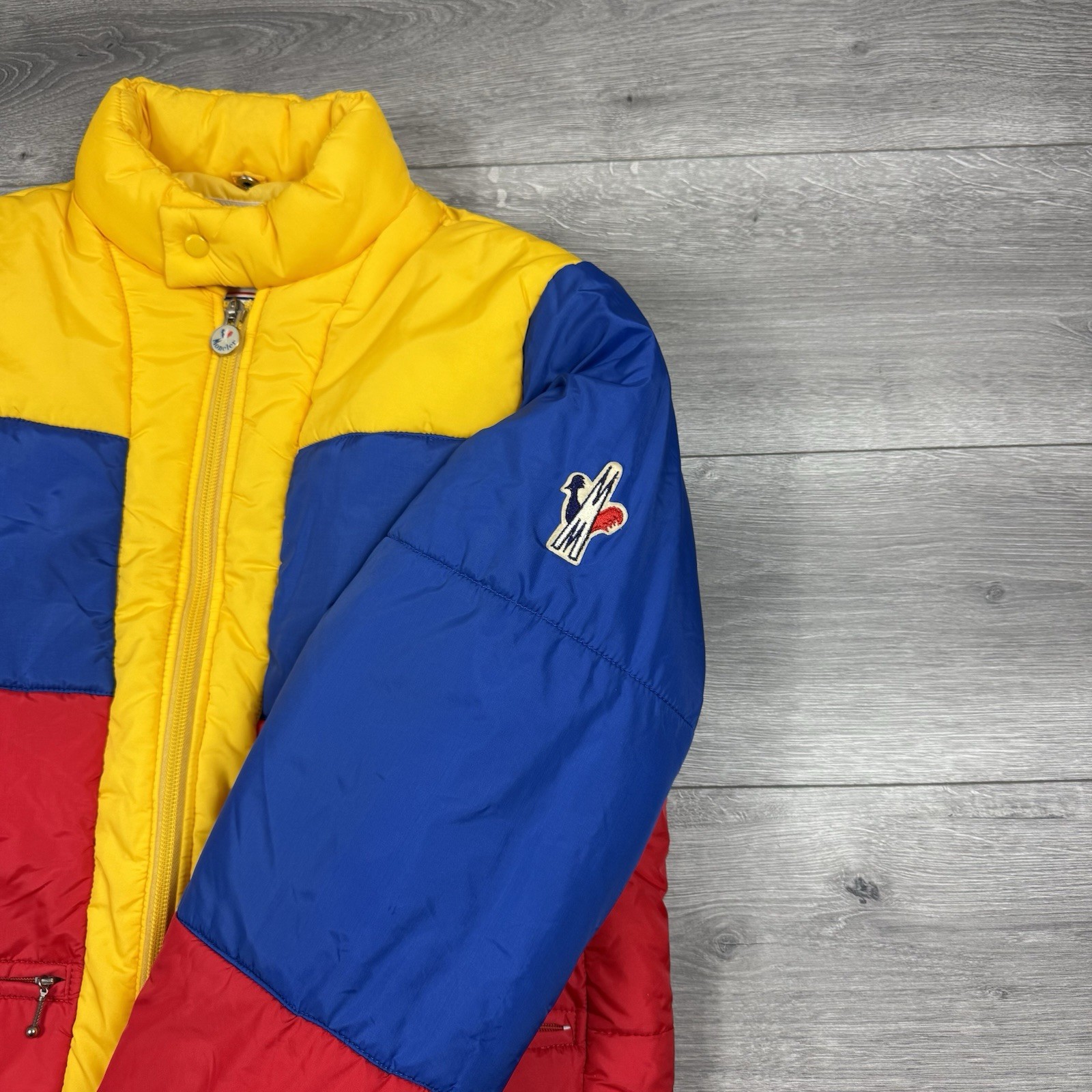 Moncler 1980s Vintage Early Grenoble Colour-Block Down Ski Jacket - Size Large thumbnail 6