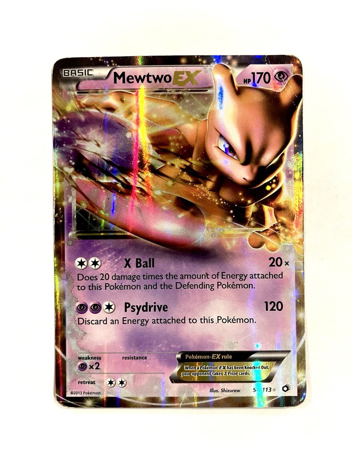 Mewtwo EX 54/113 Legendary Treasures Ultra Rare Pokemon Card TCG Card HP