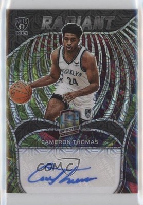 2021 Panini Spectra Meta Prizm 14/25 Cameron Thomas #RSI-CTH Rookie Auto RC 0n5k