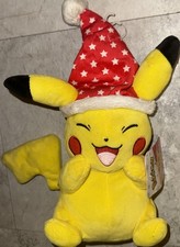 Pokemon Pikachu W/ Santa Hat Plush 9  Christmas Holiday Edition 2021