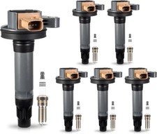 Set of 6 Ignition Coil Pack Iridium Spark Plug 3.5 Ecoboost V6 Compatible with F