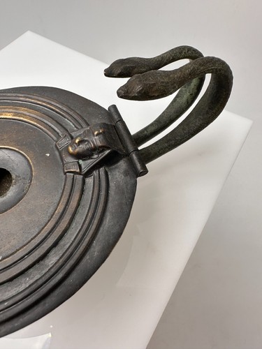Ancien briquet de table à Méta alcool néo-Egyptien lampe à huile début de siècle - Foto 3 di 17