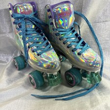 IMPALA Roller Skates Quad Silver Holographic Indoor Outdoor Women's 6