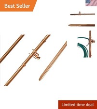 4 Foot Copper Grounding Rod, 3/8" Dia. Bonded Copper Ground Rod Equipped with...
