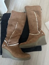 Women s UGGs Knee Length Shearling Brown Boots