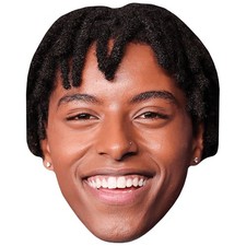 Mekonnen Knife Smile Celebrity Mask, Flat Card Face, Fancy Dress Mask